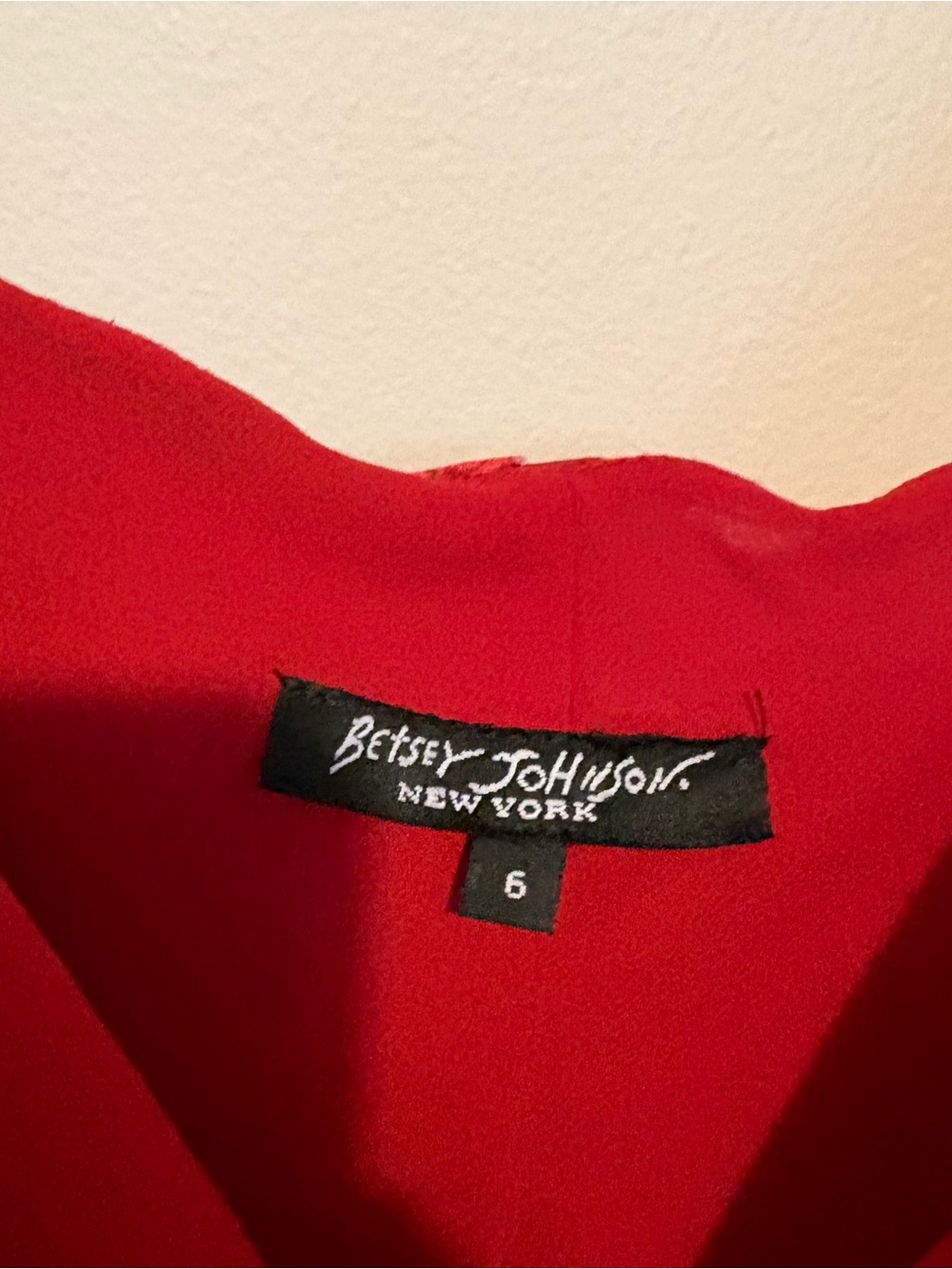 Vintage 90s y2k Betsey Johnson red velvet burnout rose lace dress - Picture 6 of 8